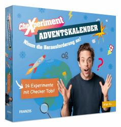 FRANZIS 67220 - CheXperiment Adventskalender: Nimm die Herausforderung an! 24 Experimente für den Advent mit Checker Tobi! Angebot bei HelloDeals