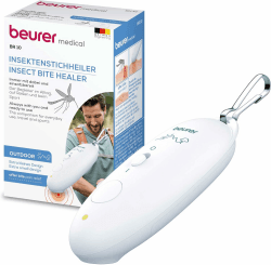 Beurer BiteX Travel Insektenstichheiler BR 10, zur Behandlung von Insektenstichen und -bissen, Stichheiler gegen Juckreiz, kleiner Wärmestift mit Karabinerhaken, Reise-Gadget 8,6 x 3,5 x 2,5 cm Angebot bei HelloDeals