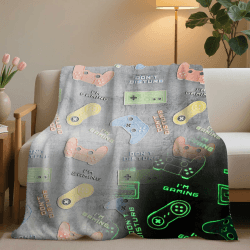 Kuscheldecke Kinder Einhorn/Dinosaurier/Weltraum Decke, kuscheldecke leuchtet im Dunkeln, warme Decke Flauschige Geschenke für Jungs mädchen Sofa Kinderdecke (Spielkonsole, 150x200cm) Spielkonsole 150x200cm Angebot bei HelloDeals
