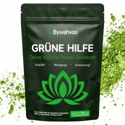 Grüne Entgiftungspulver 210g, Superfood Pulver zum Abnehmen, Helfer Greens Pflanzenpulver mit Matcha, Gerstengras, Spirulina & Heidelbeeren, Vegan Dunkelgrün 1 Angebot bei HelloDeals