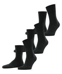 FALKE Unisex Run 3-Pack Socken schnelltrocknende atmungsaktive Baumwolle leichte Polsterung mit Plüschsohle Freizeitsocken verstärkt sportlich Alltag für Sneaker Multipack 3 Paar 39-41 Schwarz Black 3000 Angebot bei HelloDeals