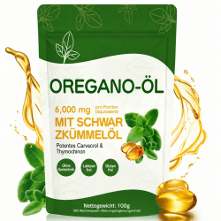 Oregano Öl Kapseln 6000 mg, 180 Weichkapseln – 2-in-1 Oreganoöl mit Schwarzkümmelöl – Pflanzliche Ölkombination mit Carvacrol & Thymochinon – Ohne Gentechnik – Für tägliche Ernährungsroutine Angebot bei HelloDeals