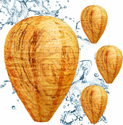 Wespennest Attrappe,100% Wasserdicht aus Polyester Wespenspray Wetterfest,Wespenabwehr,Wespenfalle Outdoor,Hornissennest Attrappe für Haus und Garten Outdoor Gelb-4PCS Angebot bei HelloDeals