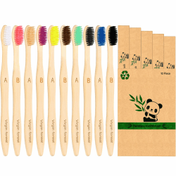 10 Stück Bambus Zahnbürsten mit Weichen Borsten, Natürliche Eco Friendly Biologisch Abbaubare Holzkohle Zahnbürsten, BPA Frei Recycelbar Holz Zahnbürste Set… 10 Stück (Weiche Borsten) Angebot bei HelloDeals