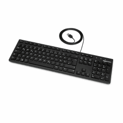 Amazon Basics Tastatur mit DE-Layout, flach, USB-kabelgebunden, Mattschwarz 1 Angebot bei HelloDeals