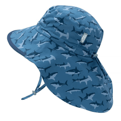 Jan & Jul Kinder Grow-with-Me Aqua-Dry Abenteuer-Sonnenhut 2-5 Jahre Hai mit Navy Trimmen Angebot bei HelloDeals