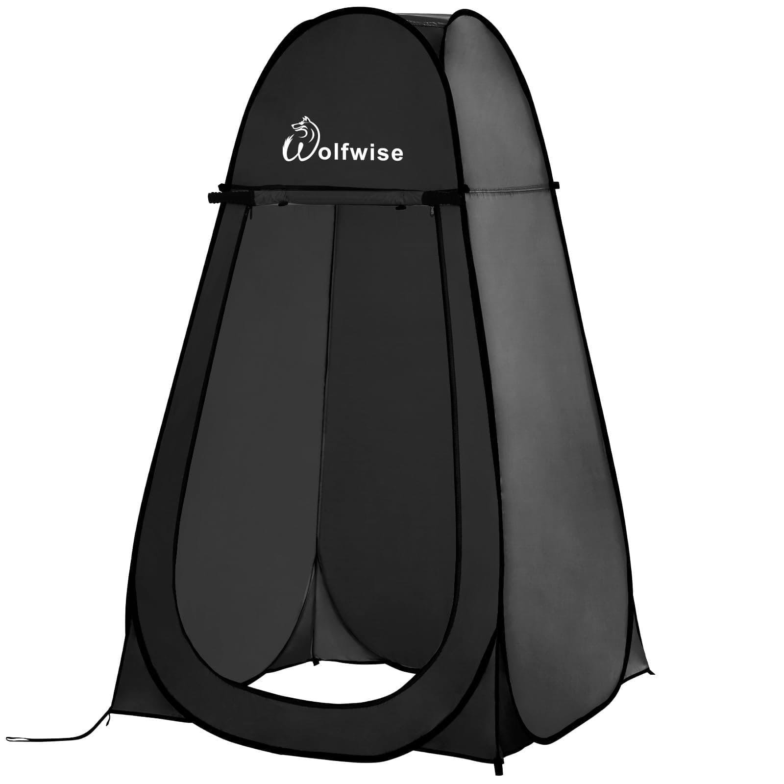 WolfWise Pop-Up Duschzelt Camping & Umkleidezelt – Kompakt & Leicht 2kg mit Tasche, Schneller Aufbau, WC- und Privatzelt, Wasserfest, UV-Schutz, Outdoor, Strand, Wandern, 1,9m/2,1m, Schwarz/Grün/Blau Schwarz Standard: H 190cm, W 100cm Angebot bei HelloDeals