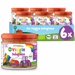 Pumpkin Organics Bio Veggie Bolognese 6 x 250 g für Kinder ab dem 12. Monat - Pastasauce ohne Zusatzstoffe, reich an Gemüse - Ideal für die ganze Familie Angebot bei HelloDeals
