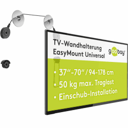 Goobay 63490 TV Wandhalterung Fernseher Halterung 37 - 70 Zoll (94 - 178 cm) Kabelsystem universelle Fernsehhalterung TV VESA Wandhalterung TV 50 kg Angebot bei HelloDeals