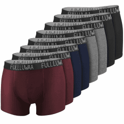 Fullluwaa Boxershorts Herren 8er Pack Unterhosen Männer Baumwolle Men Retroshorts Boxer Unterwäsche M, L, XL, XXL, 3XL, 4XL M Mehrfarbig（schwarz Dunkelgrau Marineblau Bordeauxrot） Angebot bei HelloDeals