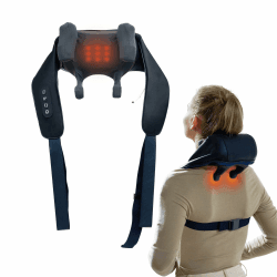 Real Relax Nackenmassagegerät mit Wärme,3D Shiatsu Rückenmassagegerät Massagegerät Nacken, Schultern,Beine, Elektrische Massagegerät Geschenke für Männer & Frauen Angebot bei HelloDeals