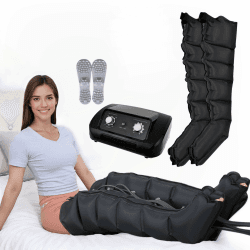 Lymphdrainage Gerät für Beine und Bauch, 6 Kammern Professionelles Beinmassagegerät für Lymphdrainage Lipödem, 30-240mmHg Einstellbarer Druck (Schwarz Beine, L) Schwarz Beine L Angebot bei HelloDeals