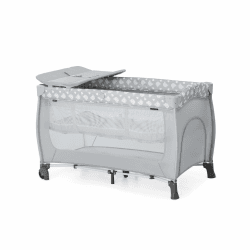 hauck Sleep N Play Center, Teddy Grey - Kinderreisebett Set mit Neugeboreneneinhang, Wickelauflage, Tragetasche, Rollen & Schlupf, Faltbar, Baby Reisebett & Laufstall ab Geburt bis 15 kg max. 3 Jahre Angebot bei HelloDeals
