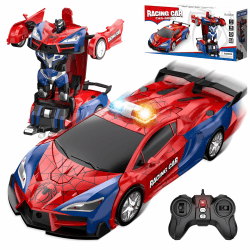 Spider Transform Ferngesteuertes Auto - 2.4GHz RC Spielzeug ab 3 4 5 6 7 8+ Jahre Junge Mädchen, 1:18 Roboter RC Auto mit One-Key Transformation & 360° Drehung, Kinder Weihnachten Geburtstag Geschenke Rot und Schwarz Angebot bei HelloDeals
