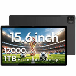 MESWAO 15,6 Zoll Android Tablet (2026) | Helio G99, 6GB RAM 128GB ROM | Großes FHD IPS Display | 12000mAh Akku | 32MP Kamera, MES-B3 Grau Angebot bei HelloDeals