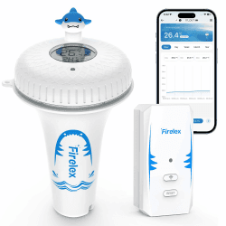 WLAN Pool Thermometer Funk Schwimmend mit Gateway, Smart App Benachrichtigung 2,4 GHz, Digitales Poolthermometer für Alexa Sprachsteuerung, Wasserthermometer für Pool, Whirlpool, Spa, Teich Angebot bei HelloDeals