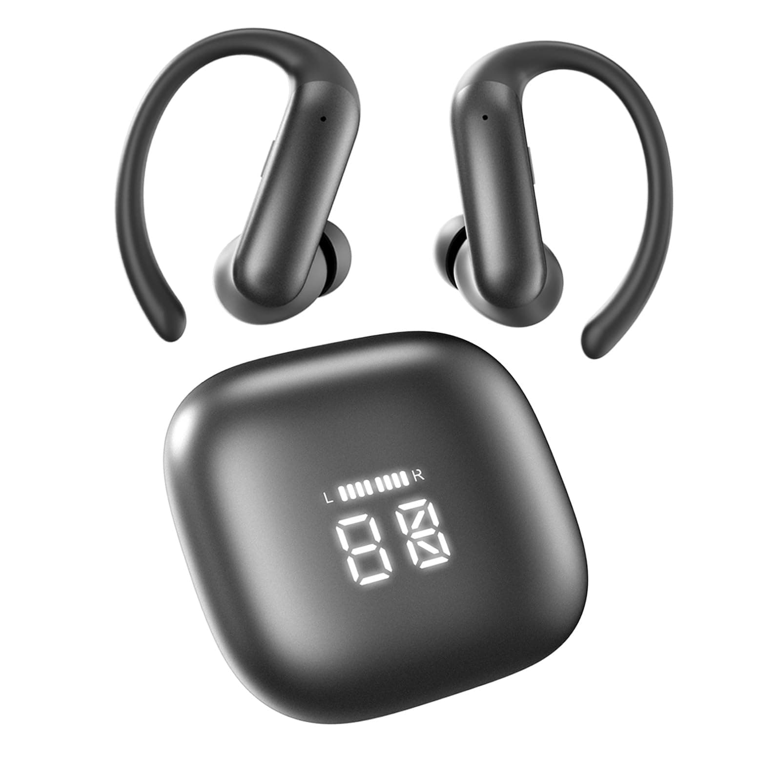 Bluetooth 6.0 Kopfhörer Sport,Kopfhörer Kabellos HiFi Immersive Sound,75 Std Spielzeit,LED-Anzeige,IP67 wasserdicht,ENC Noise Cancelling iOS/Android,In Ear Ohrhörer für Arbeit/Studium/Joggen/Gym Schwarz Angebot bei HelloDeals
