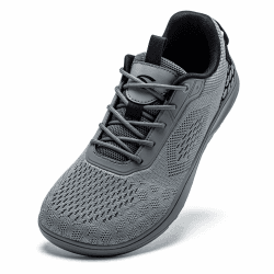 HOBIBEAR Unisex Barfußschuhe Schuhe Breite Barfuss Damen Herren Minimalistische Outdoor Trail Running Grau 44 EU Angebot bei HelloDeals