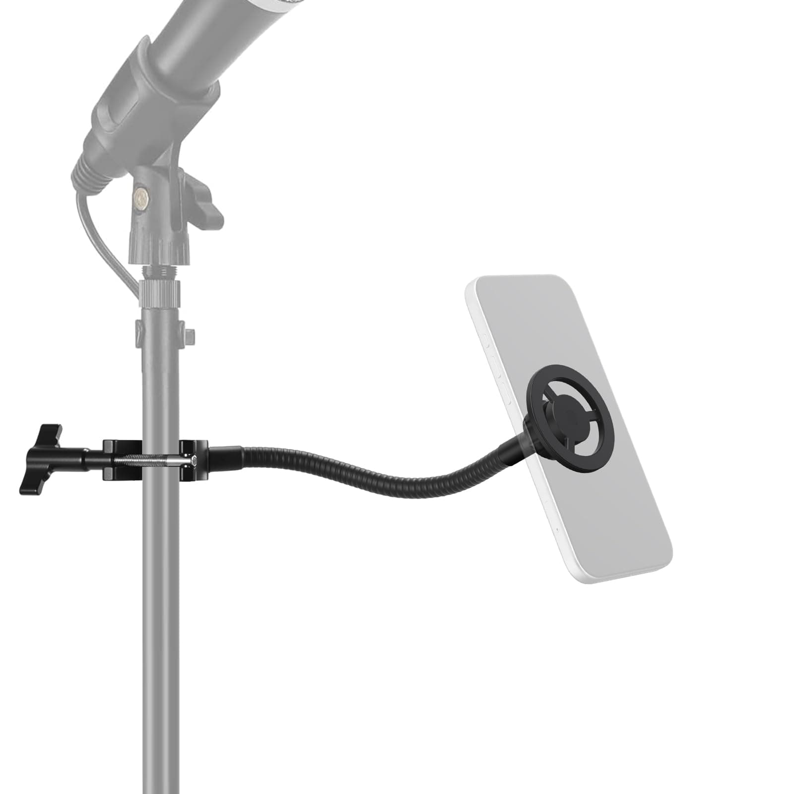 NEEWER BASICS Magnetische Handyhalterung für Microphone Stand mit flexiblem Rohr, Magnet verstellbarer Boom Arm Mount kompatibel mit iPhone Android Samsung für Mic Musik Gitarren Audioaufnahmen, MS040 Angebot bei HelloDeals