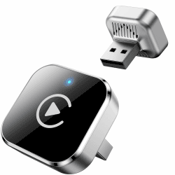 Wireless CarPlay Adapter, Kabelloser CarPlay & Android Auto Adapter, USB Dongle mit Schneller Automatischer Verbindung, Plug & Play für iPhone & Android, Kompatibel mit Fahrzeugen ab 2016, Silber Angebot bei HelloDeals