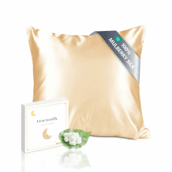 Townssilk 19 Momme 100% Seide Kissenbezug 1 Stück 80x80cm Gold 80x80cm-Groß Gold Angebot bei HelloDeals