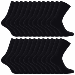 Fullluwaa 12 Paar Socken Herren Damen,Soft Baumwolle Herrensocken,Lange Arbeitssocken Schwarz Schwarz X 12 47-50 Angebot bei HelloDeals