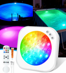DeeprBlu 2026 Verbesserte LED Poolbeleuchtung Unterwasser mit Fernbedienung, Magnetische Poolbeleuchtung Akku mit 9 Beleuchtung Modi, Whirlpool Lichter Unterwasser Beleuchtung für Spa & Badewannen 1 Angebot bei HelloDeals