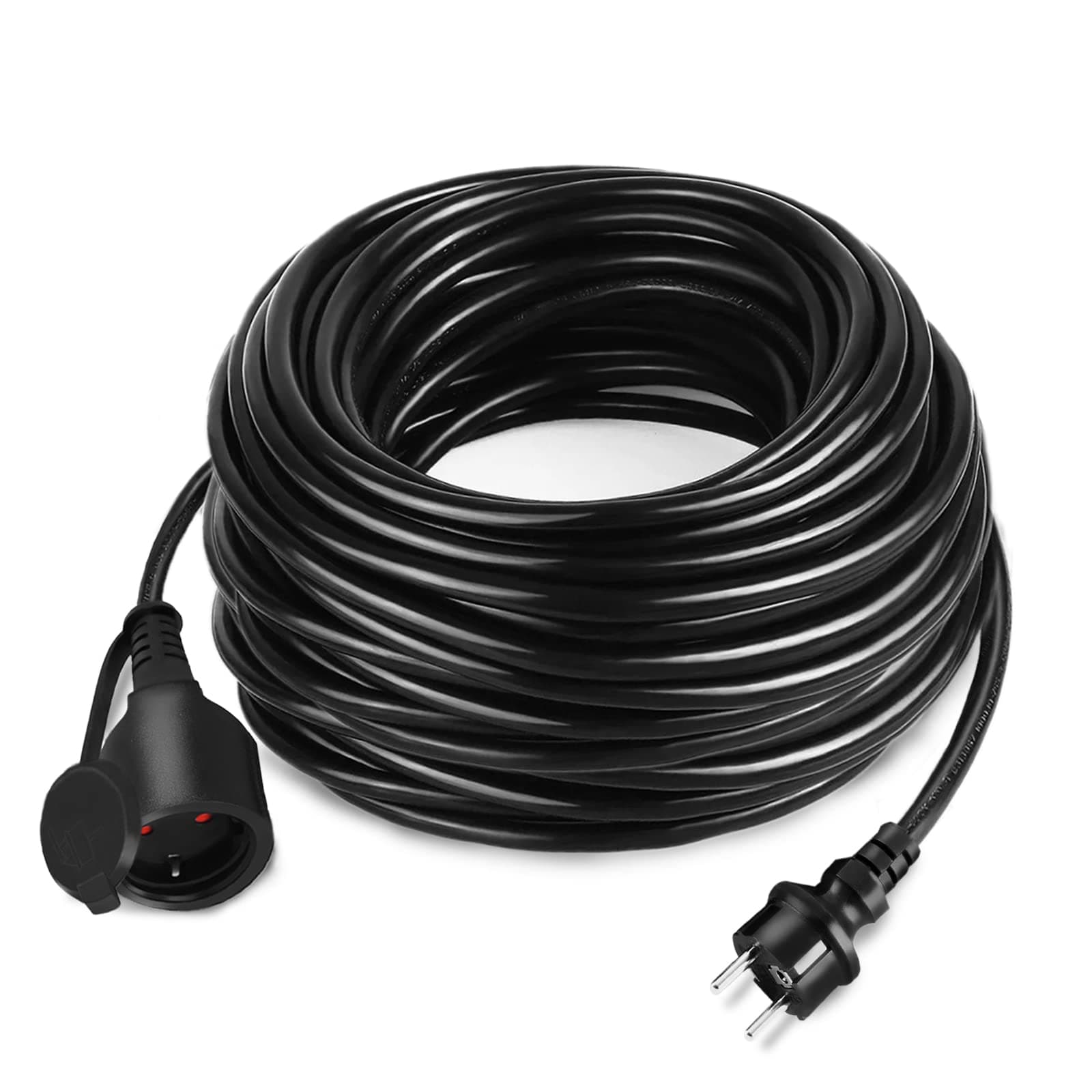 XMTECH Verlängerungskabel Außen mit Schutzkappe 30M Kabelverlängerungen Verlängerung Stromkabel Steckdosenverlängerung Stromverlängerungskabel Eurostecker Extension Cords für Innen & Außen IP44 Angebot bei HelloDeals