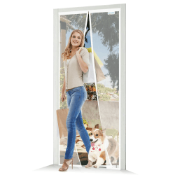 Fliegengitter Balkontür Magnet 85x220cm, Aktualisierte Version Fliegengitter Tür, Weißer Magnetvorhang Insektenschutz, Ohne Bohren 85x220cm Weiß Angebot bei HelloDeals