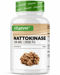 vit4ever Nattokinase - 365 Kapseln à 100 mg (20.000 FU/g) - 12 Monatsvorrat - Hochdosiert - Vegan - GMO-frei - Ohne unerwünschte Zusätze 365 Stück (1er Pack) Angebot bei HelloDeals