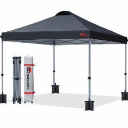 MasterCanopy Pop-up-Pavillon 2,5x2,5 Schnellaufbau, 3-Fach höhenverstellbar, UPF50+, wasserabweisend, inkl. Rolltasche + 4 Sandsäcke, für Camping, Events, Garten, Schwarz 2.5x2.5M Schwarz Angebot bei HelloDeals