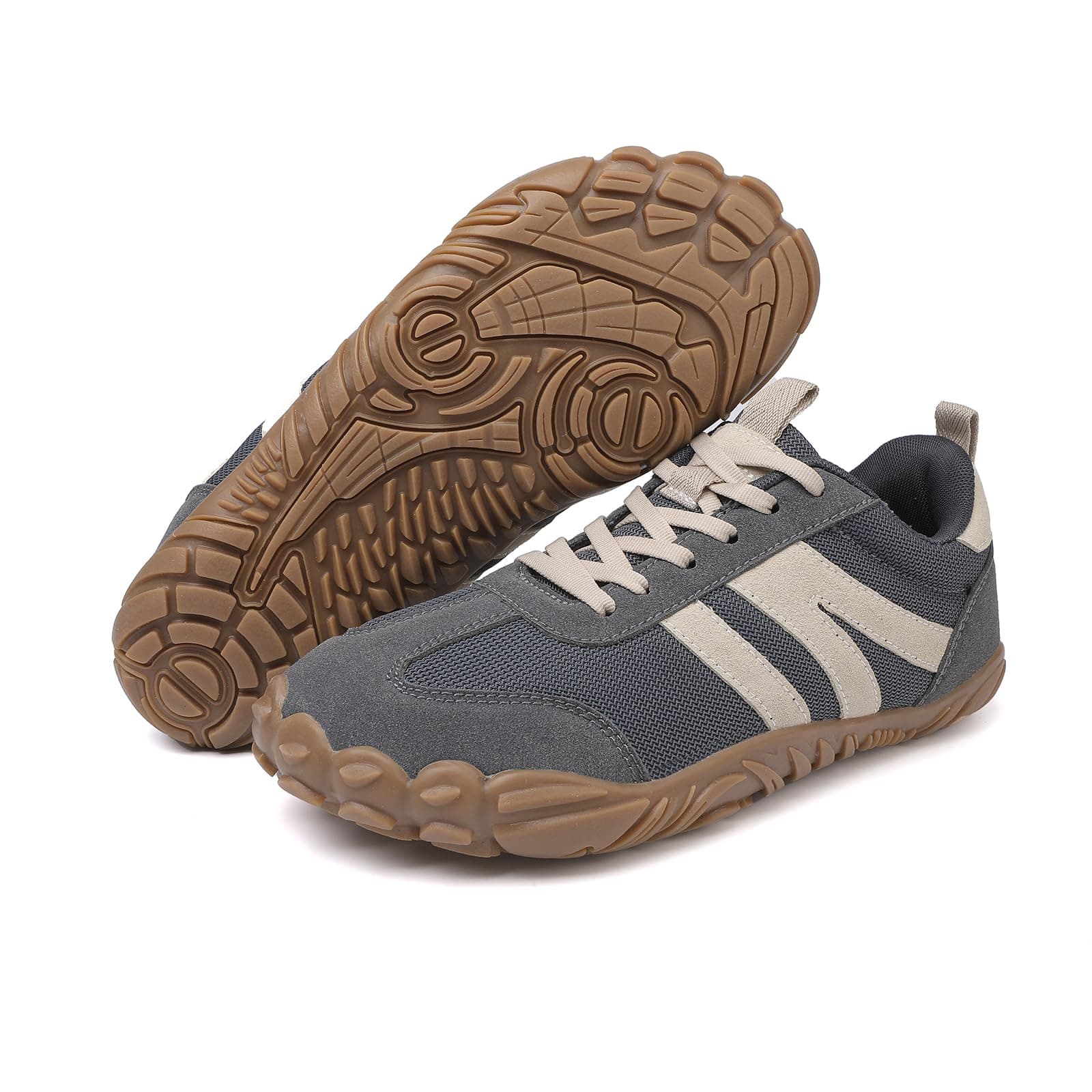 Barfußschuhe Herren Damen Barfussschuhe Breite Zehenbox Outdoor Walkingschuhe Barfuss Traillaufschuhe Leichte Minimalistische Fitnessschuhe Barfuß Sneaker mit Zero-Drop Solhe 43 EU Grau Angebot bei HelloDeals