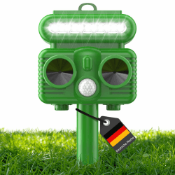 Katzenschreck, Maulwurf Vertreiber, Ultraschall Tiervertreiber, Solar Katzenabwehr für Garten, Abwehr Wasserdicht mit Bewegungsmelder, Stoppen von Katzen, Ratten, Vögel, und Andere H7020 Angebot bei HelloDeals