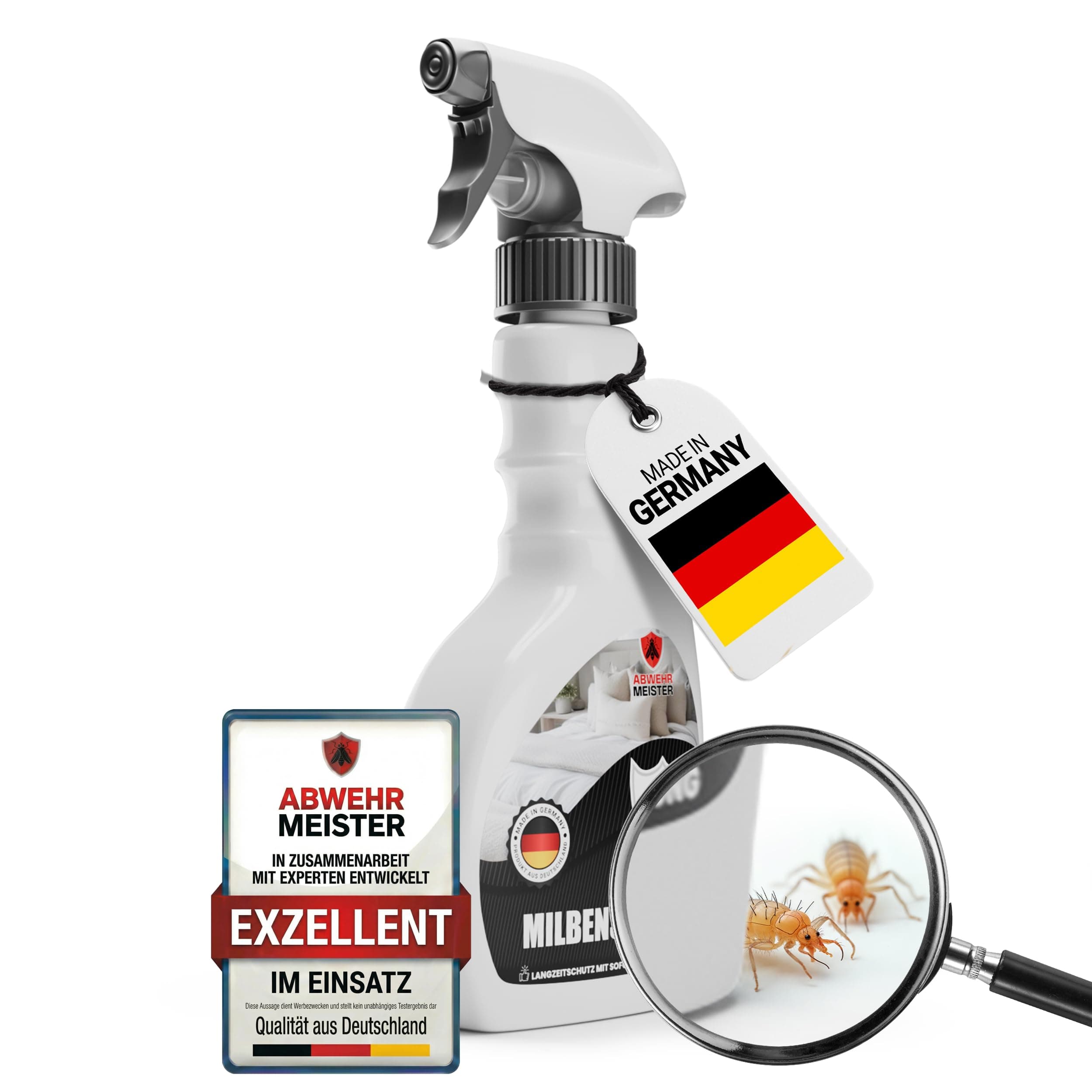 Milbenspray für Matratzen & Polster 500 ml, effektives Abwehrmittel gegen Hausstaubmilben, giftfrei, laborgeprüft, Made in Germany (PT19) 1er Pack Angebot bei HelloDeals