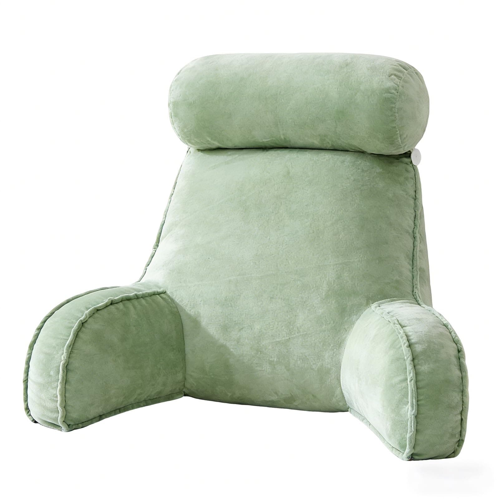 Extra Großes Lesekissen mit Abnehmbarer Hülle, Ergonomisches Rückenstützkissen für Bett/Sofa, Gefüllt mit Hohlfaser, Für Erwachsene & Kinder, Grün Angebot bei HelloDeals