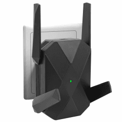 WiFi 6 Repeater, AX3000 WLAN Repeater, 5GHz bis 2400M, 2.4GHz bis 600M, WiFi Verstärker mit LAN Ethernet Anschluss, Kompatibel Allen WiFi Geräten, Deckt bis zu 12000sq.ft 99+ Geräte Angebot bei HelloDeals