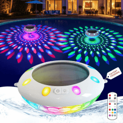 AearKing Schwimmende Poolleuchten mit Fernbedienung,Pool Lichter Schwimmend Solar mit RGB-Lichteffekten,Oberer und unterer Farbwechsel,IP68 Wasserdichte Pool beleuchtung für Teiche und Pools – 1 Stück Angebot bei HelloDeals