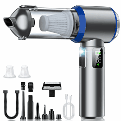 Handstaubsauger Akku, 4-in-1 Handstaubsauger, 32000PA Auto Staubsauger Stark, Handstaubsauger Auto, 3-Gang 300000 U/min Staubsauger, Bürstenlosem Motor, LCD Display Autostaubsauger, für Auto, Büro Angebot bei HelloDeals