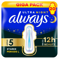 Always Ultra Damenbinden Starke Periode (Größe 5) Mit Flügeln 20 Stück, Sehr Saugfähig Und Ultradünn, Für Die Periode Angebot bei HelloDeals