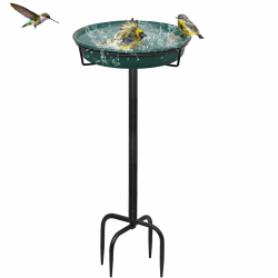 35.5in Vogeltränke Vogelbad Futter Schale Wasserstelle Stehend, Vogelbad Garten für Wildvögel Wassertränke für Vögel, Vogeltränke Groß Frostsicher Winterfest Vogeltränke (grün) Angebot bei HelloDeals