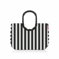 reisenthel loopshopper L summerstripes black – Stabile Tasche mit praktischen Fächern aus recycelten PET-Flaschen – Charmantes und wasserabweisendes Design Angebot bei HelloDeals