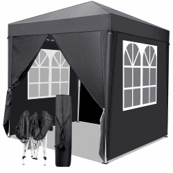 Pavillon 2x2 m,Faltpavillon,Wasserdicht Stabil Winterfest UV Schutz 50+,420D Oxford,Faltbar Höhenverstellbar,Partyzelt,Gartenzelt,Für Garten Camping,Outdoor,Grau,4 Seitenteilen Grau 2x2 m-4 Seitenteilen Angebot bei HelloDeals