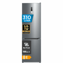 Midea MDRB424FGE02OA Kühl-/Gefrierkombination/188 cm Höhe/NoFrost/LED-Beleuchtung/Hochwertiger GMCC-Kompressor/Elektronische Steuerung/Zuverlässige Gefrierleistung/235 kWh/Jahr/224L Kühlteil 188cm | 310L E Angebot bei HelloDeals