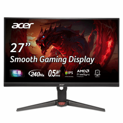 Acer Nitro XV270 W3 Gaming Monitor 27 Zoll (69 cm Bildschirm) Full HD, IPS, 240Hz, bis zu 0.5ms (GtG), DP 1.4, 2xHDMI 2.0, höhenverstellbar, drehbar (Pivot), FreeSync Premium 27 Zoll | Full HD | 240Hz Angebot bei HelloDeals