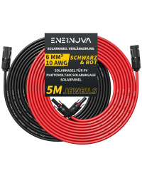 Solarkabel 4mm²/6mm², Solarkabel Verlängerung 1/2/3/5/8/10/12/15/18/20M, Multi-Contact 4 Verlängerungskabel, IP67 Wasserdichtem für PV Solaranlage(6mm² 5M) Angebot bei HelloDeals