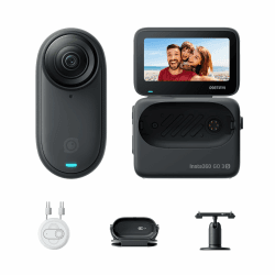 Insta360 GO 3S 128 GB- Tragbare 4K Mini Vlog Kamera, Freihand-POVs, überall anbringbar, Stabilisierung, 140 min Akku, 10 m wasserdicht, KI-Bearbeitung, Apple Find My, für Vlogs, Reisen, Haustier-POVs Schwarz Standard Bundle (128GB) Angebot bei HelloDeals