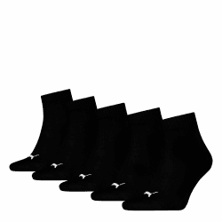 PUMA Unisex Unisex Quarter Plain Socken (5er Pack) 43-46 Black - New Angebot bei HelloDeals