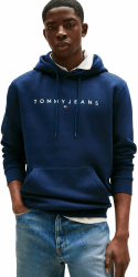 Tommy Jeans Herren Hoodie Linear Logo mit Kapuze XL Blue (Dark Night Navy) Angebot bei HelloDeals