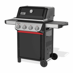 Weber Spirit E-410 Gasgrill / 4 Brenner, Snap-Jet Zündung, Robuste Räder und Warmhalterost, 51 x 46 cm Grillfläche, Kompatibel mit Weber Works Seitenablagen, Schwarz/Silber Angebot bei HelloDeals