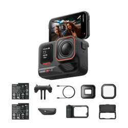 Insta360 Ace Pro 2 Videography-Bundle Limited Edition – wasserdichte 8K Action-Cam, mit Leica entwickelt, 1/1,3"-Sensor, Xplorer Pro-Grip-Kit für Straßenfotografie, Filmobjektiv, Black Mist Filter Angebot bei HelloDeals